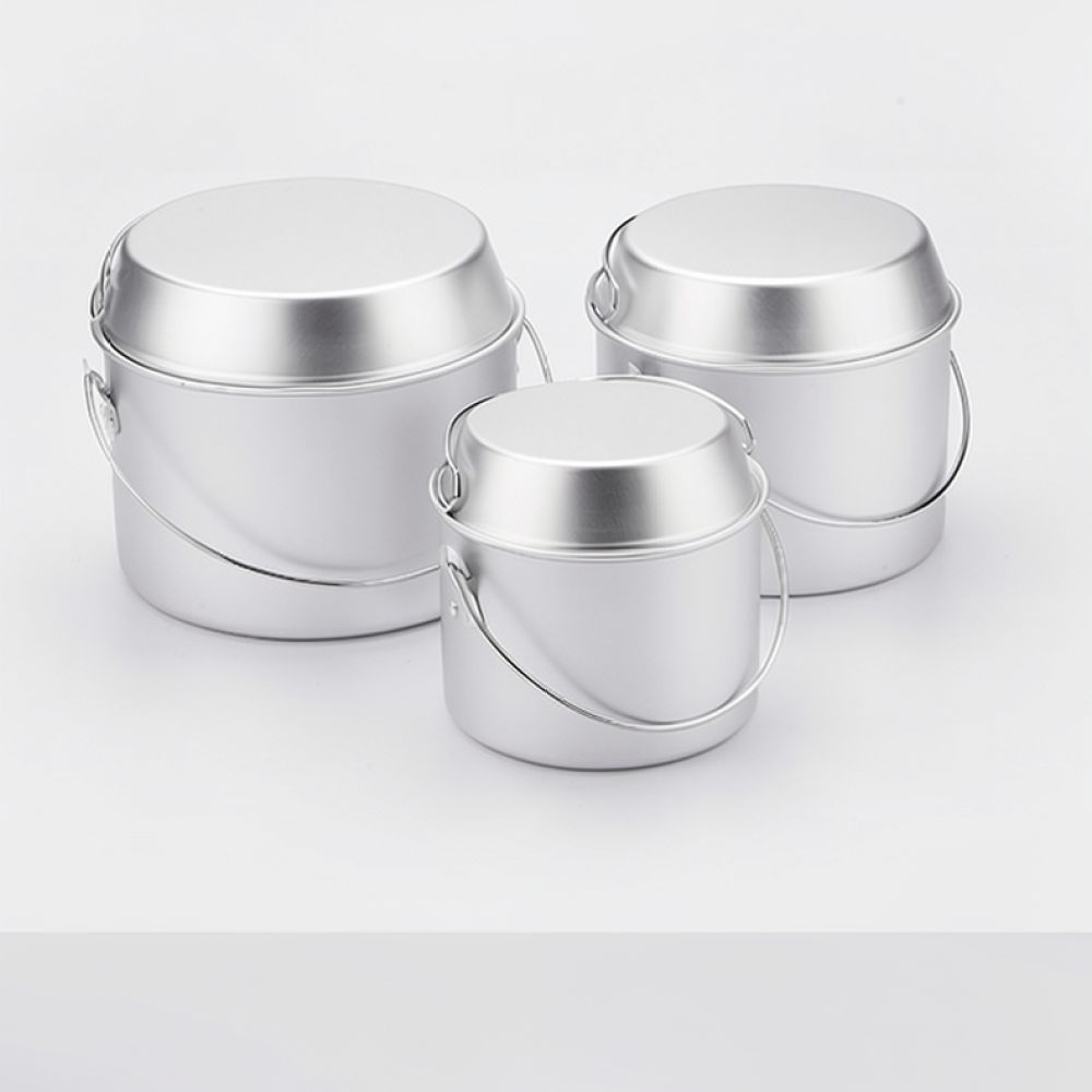 Camping Cooking Dining Set - Outdoor-Camping-Kochgeschirr-Set für Starck Camping, Aluminiumtöpfe, Pfanne,