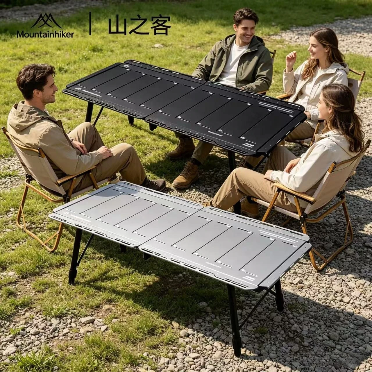 Camping Cooking Table - MOUNTAINHIKER Neuer IGT-Tisch mit 5 Einheiten,