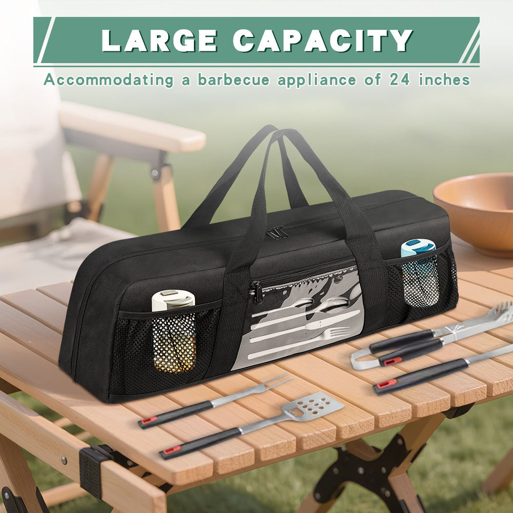 Camping Cooking Organizer - Tragbare Grillwerkzeug-Tragetasche, wasserdichte Organizer-Tasche für Outdoor-Grillen,