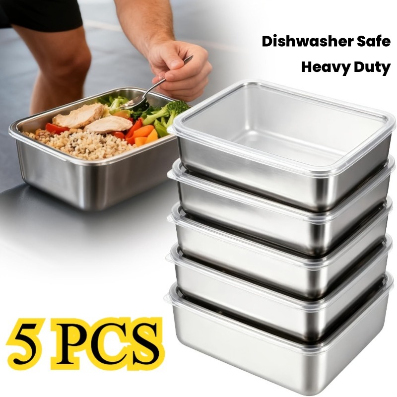 5-teiliges Edelstahl-Lebensmit – Camping Cooking Organizer Bewertung und Preis
